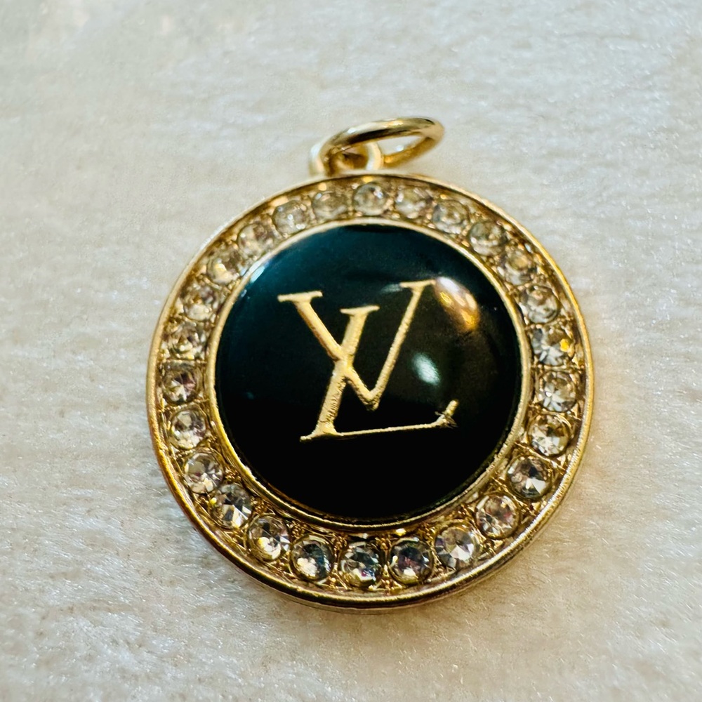 Louis Vuitton Charm Necklace with Black and Crystal Accents - Picture 7 of 7
